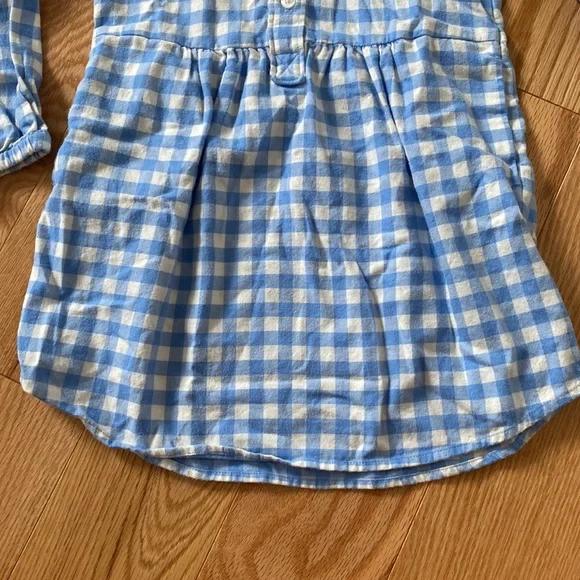 Vineyard Vines | blue plaid flannel shirtdress 4T - Picture 4 of 7